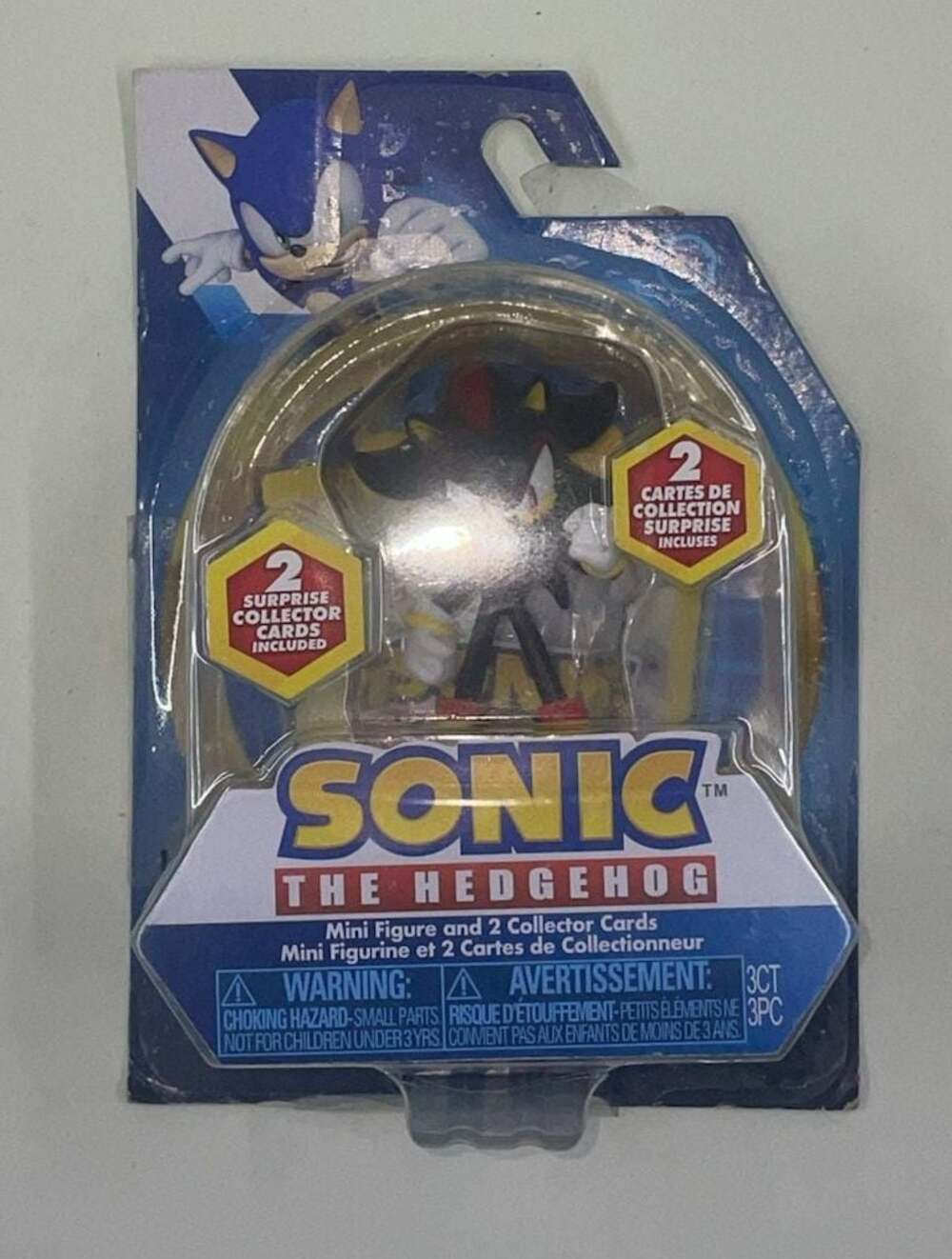 Sonic the Hedgehog Shadow Mini Figure and 2 Collector Cards by Forever Clever